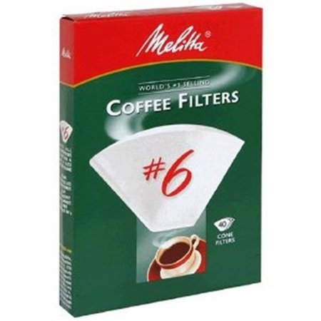 FASTFOOD 40-Count No.6 White Cone Coffee Filters FA78734